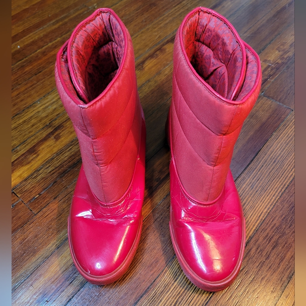 LACOSTE Rain Boots Red Women's Size 8